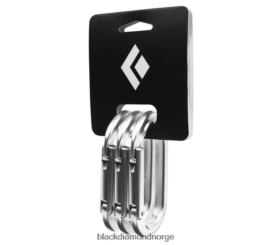 unisex Black Diamond Equipment oval nøkkellås karabinkrok 3-pakning eksklusiv klatring 4F00X6294