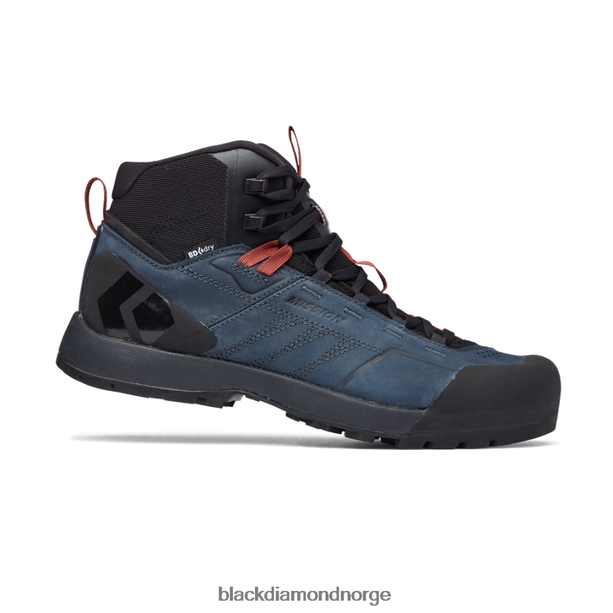 menn Black Diamond Equipment mission leather mid waterproof approach shoes 2nds formørkelsesrød stein fottøy 4F00X61018